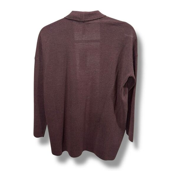 NWT Eileen Fisher Merino Wool Boxy Cardigan in Plum Purple Women’s Sz S - Picture 5 of 5
